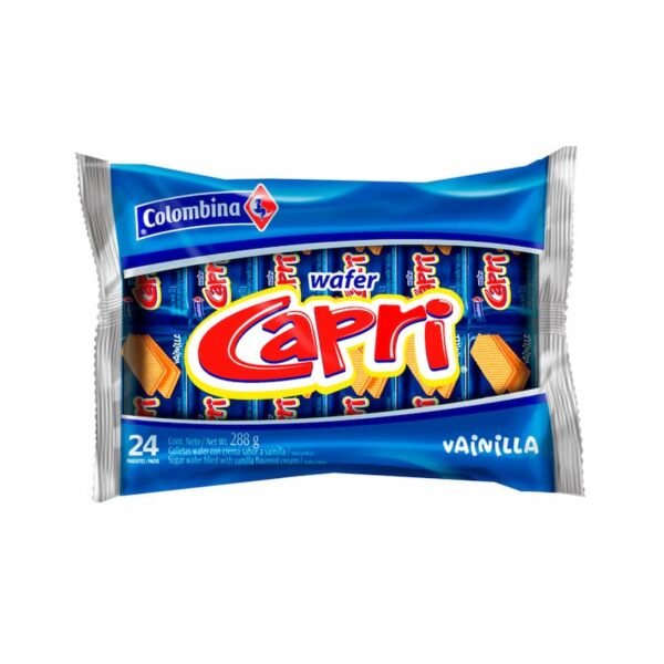 Galleta Wafer Capri Vainilla X 24 Und Licores Amistad